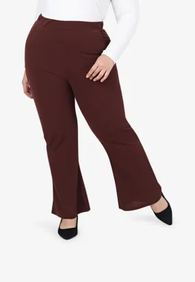 Bellanne Simple Bell Leg Pants - Dark Brown