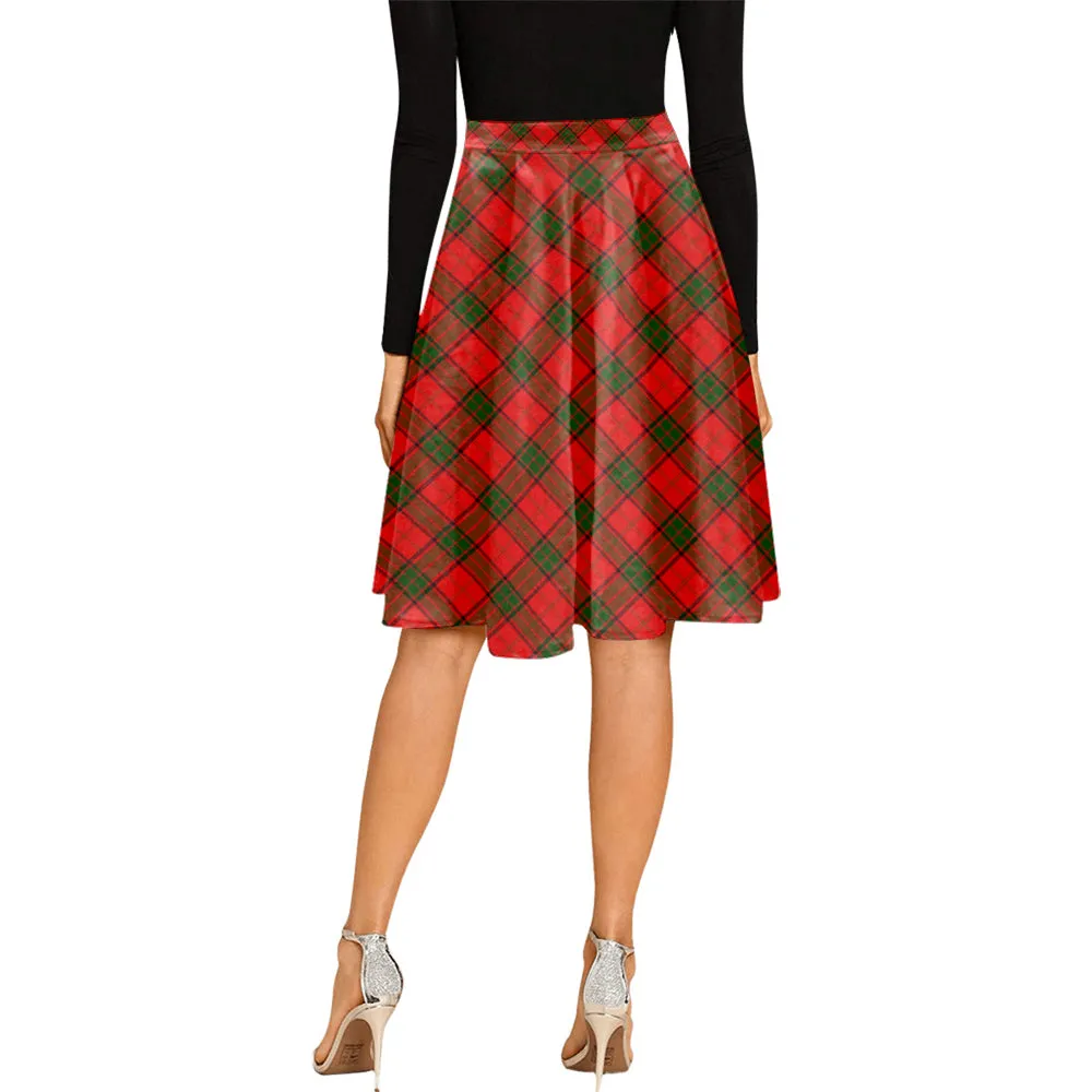 Adair Tartan Melete Pleated Midi Skirt