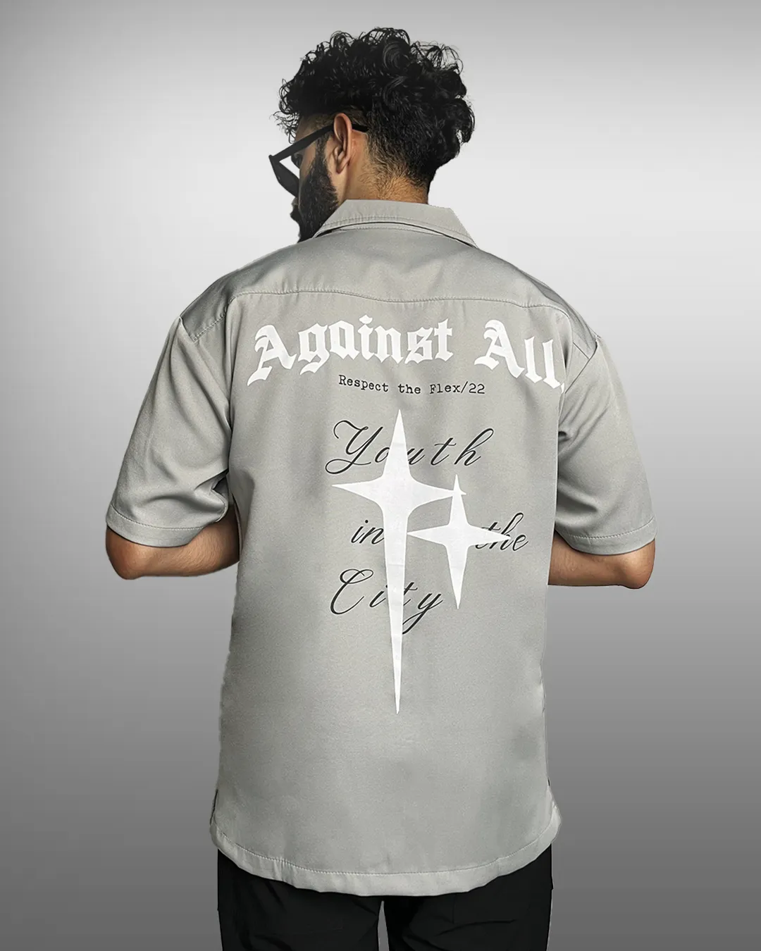 AGAINST ALL Bowling Shirt