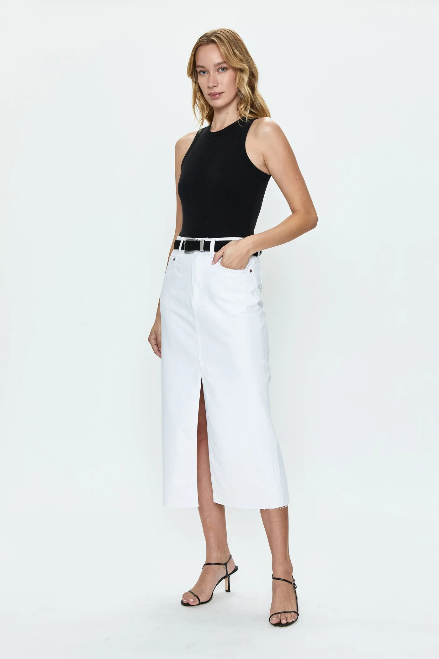 Alice Midi Skirt White