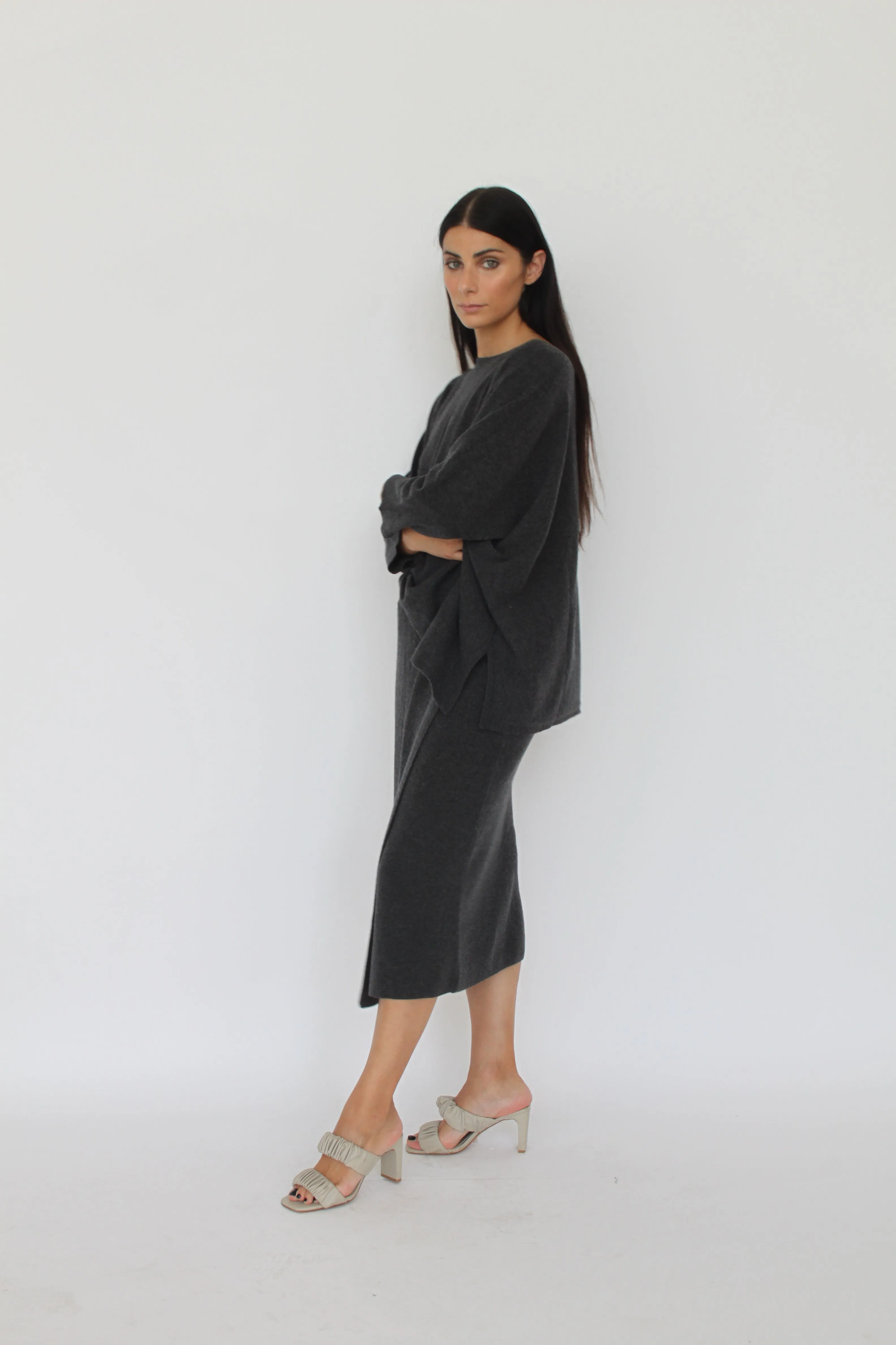 Allegra Cashmere Blend Wrap Skirt