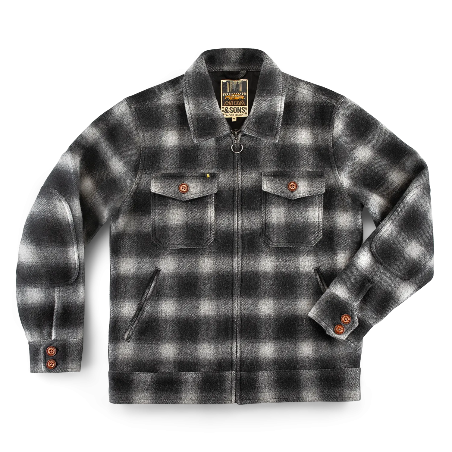 &SONS Cab Coat Grey Check