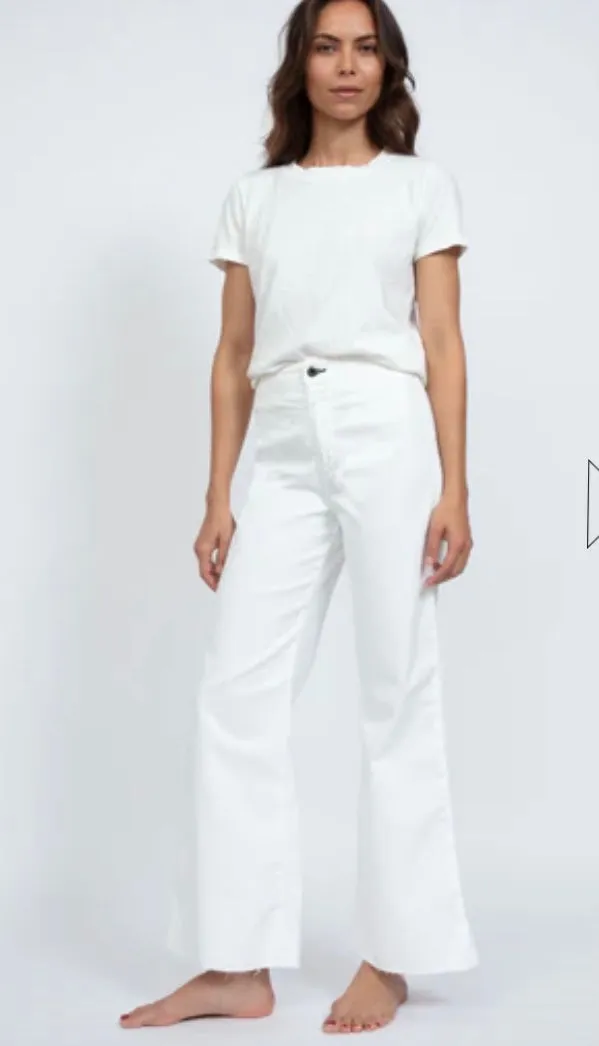 ASKK~ Brighton crop ivory pant