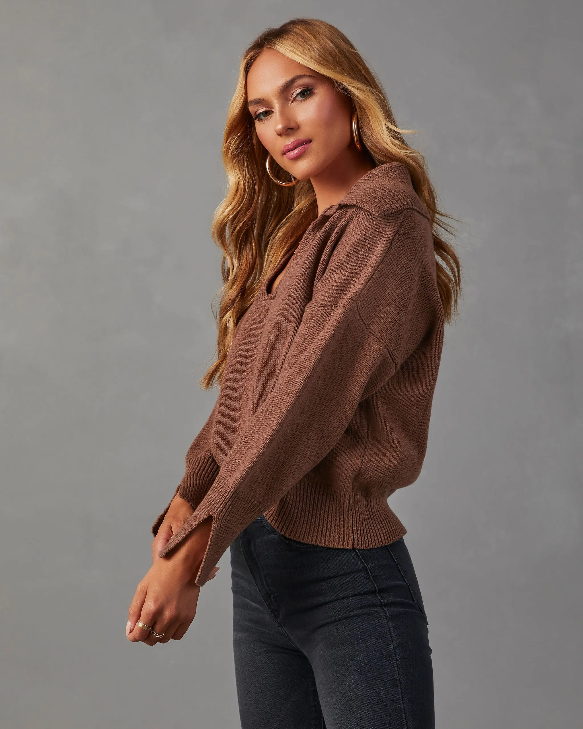 Avaleigh Collared Pullover Sweater