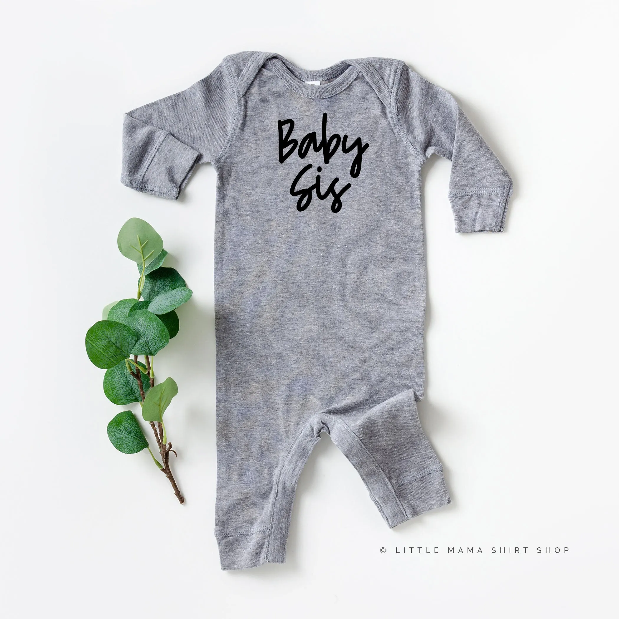 Baby Sis - Cursive - One Piece Baby Sleeper