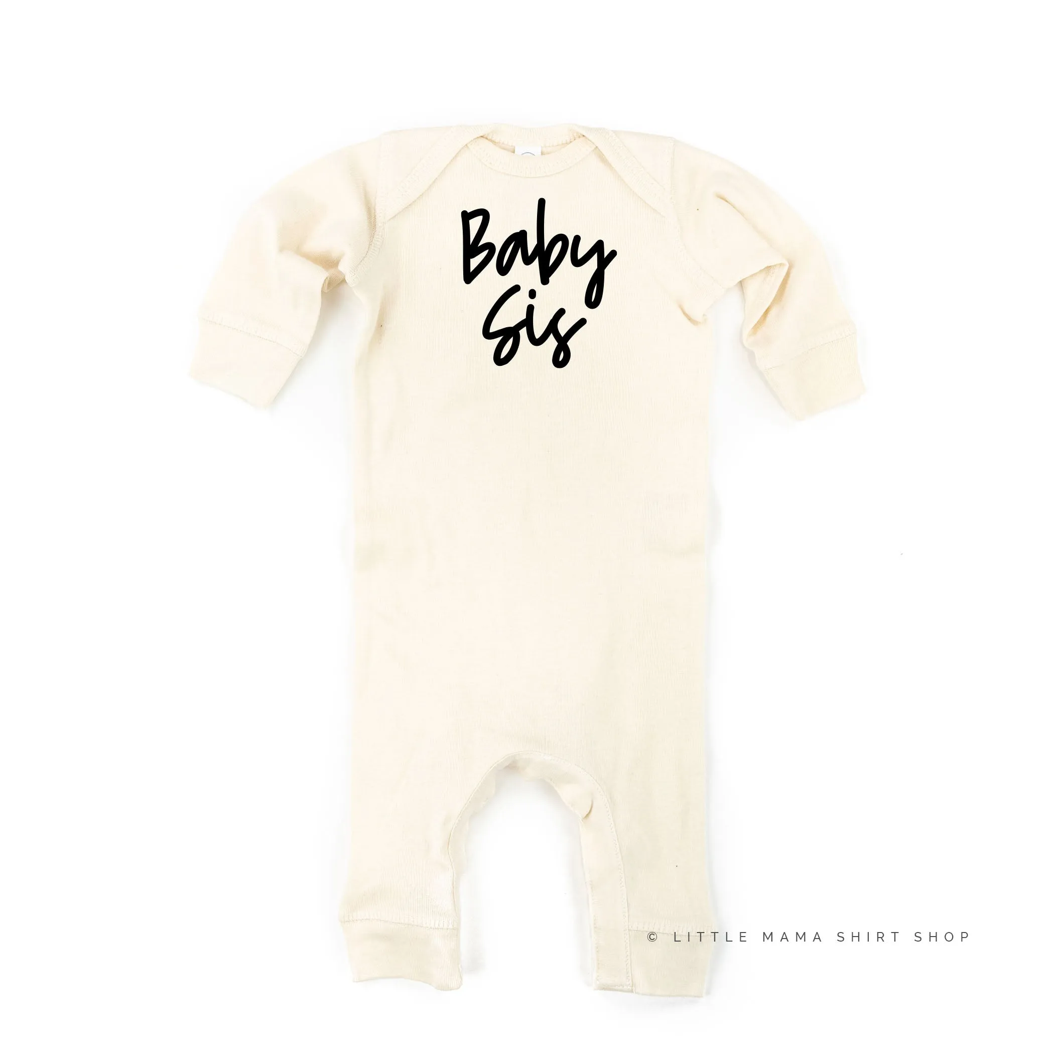 Baby Sis - Cursive - One Piece Baby Sleeper