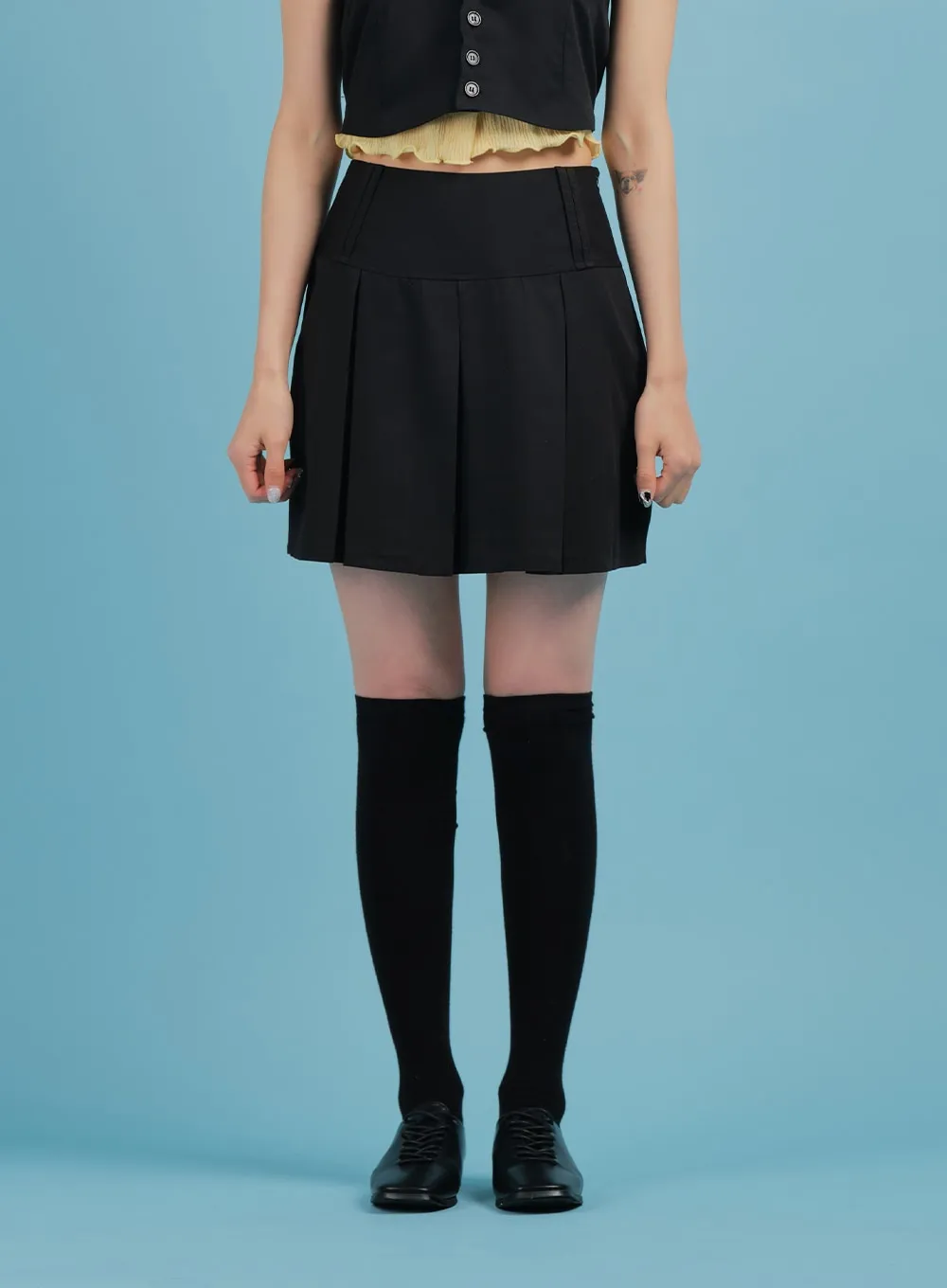 Basic Formal Pleated Mini Skirt BA27