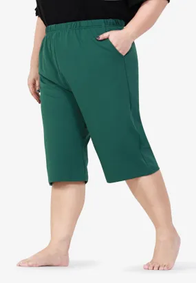 Beatrice Home Cotton Bermuda Shorts - Green