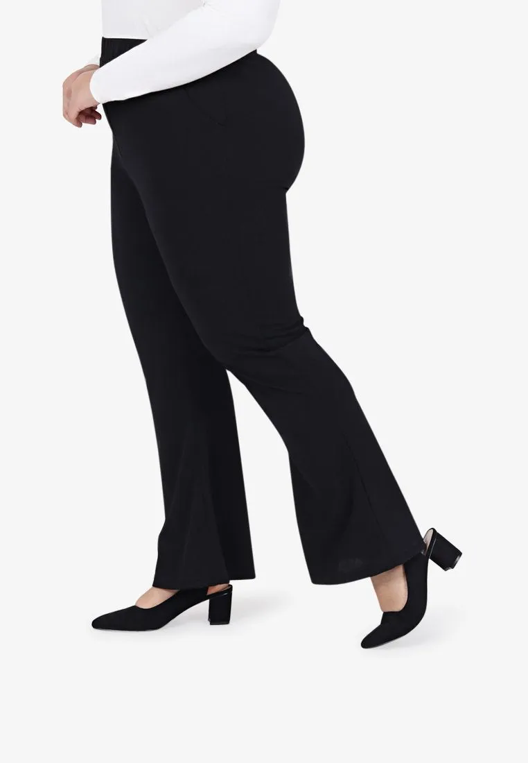 Bellanne Simple Bell Leg Pants - Black