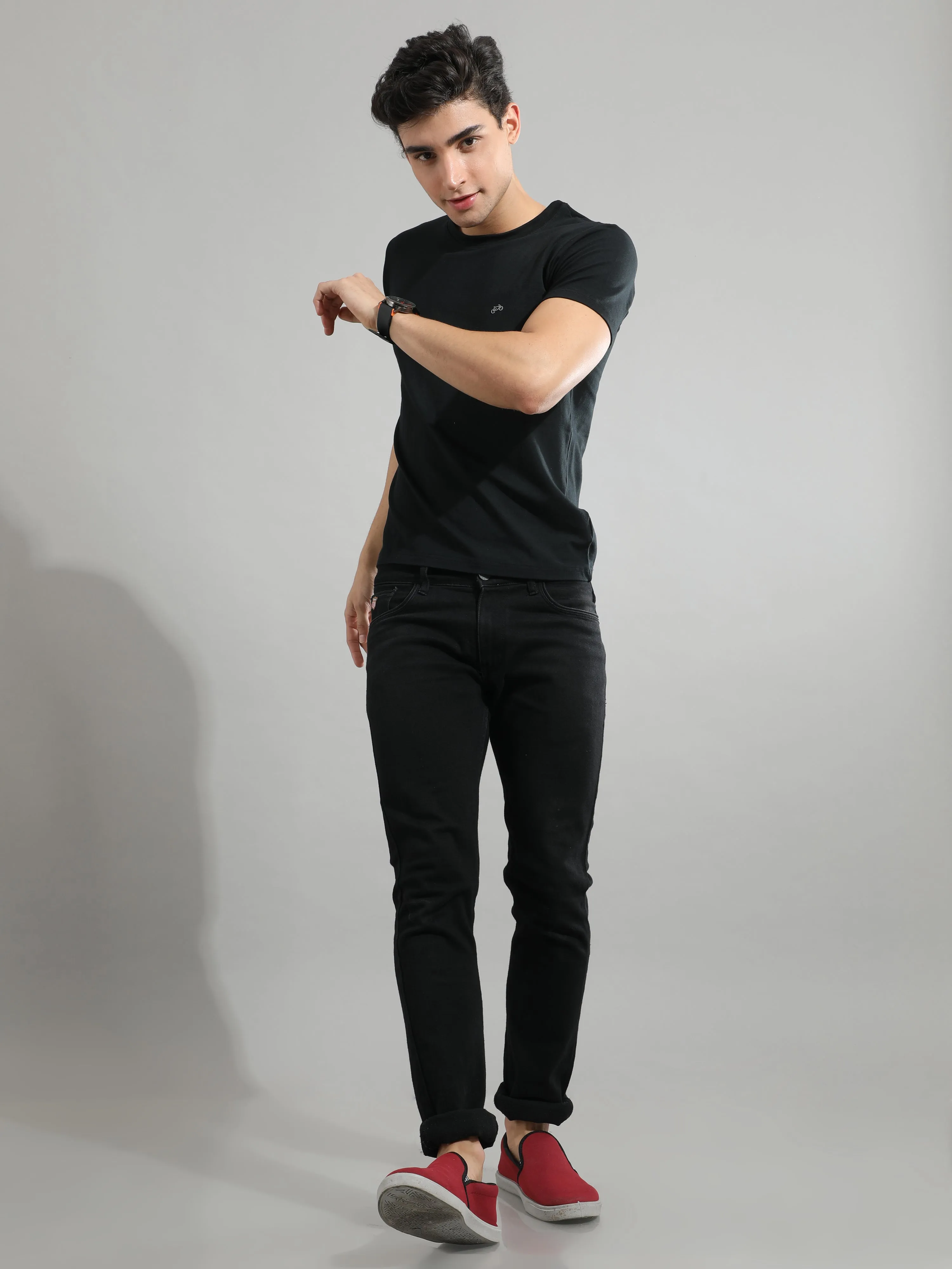 Black Bamboo Fabric T-Shirt