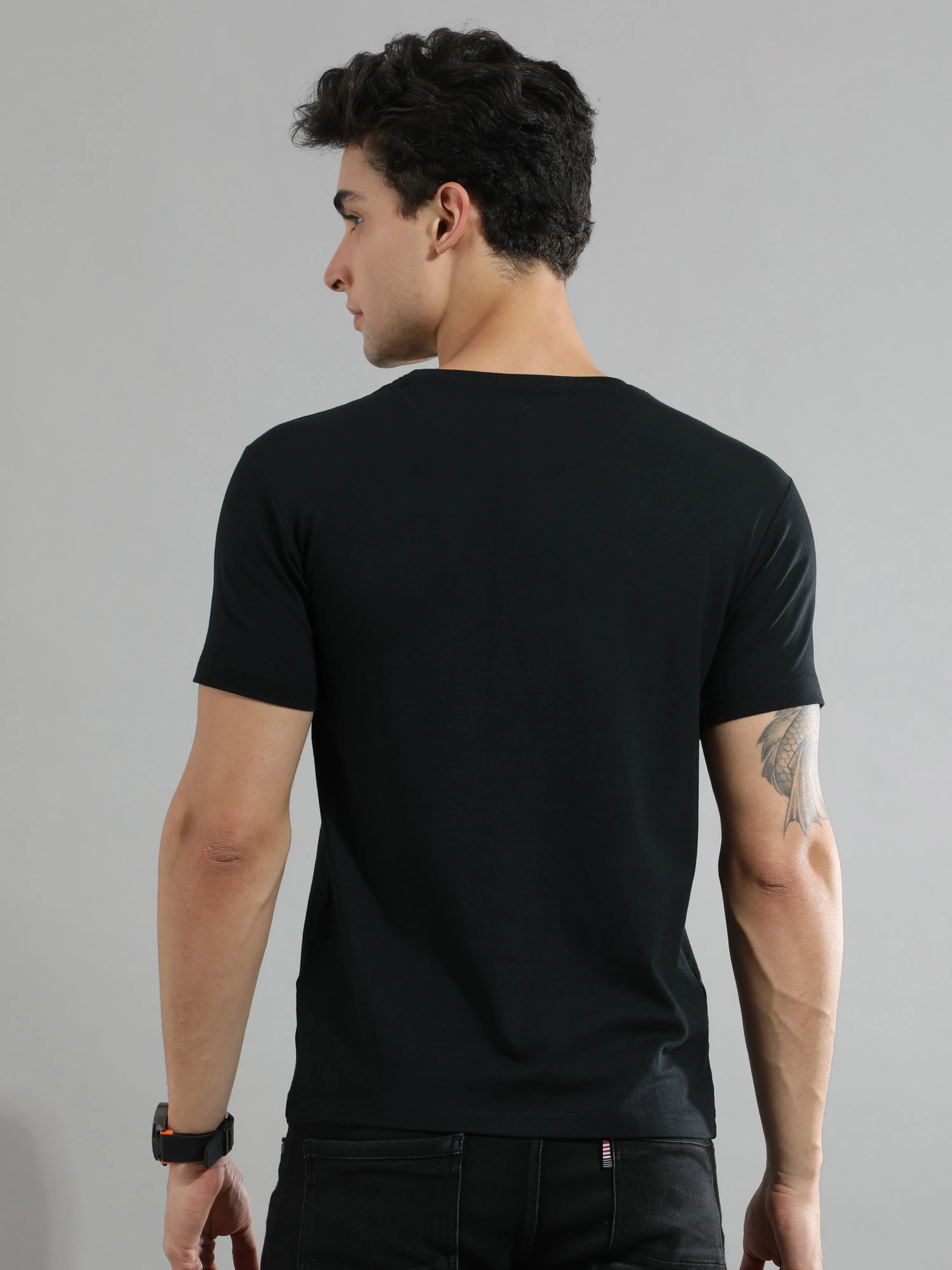 Black Bamboo Fabric T-Shirt