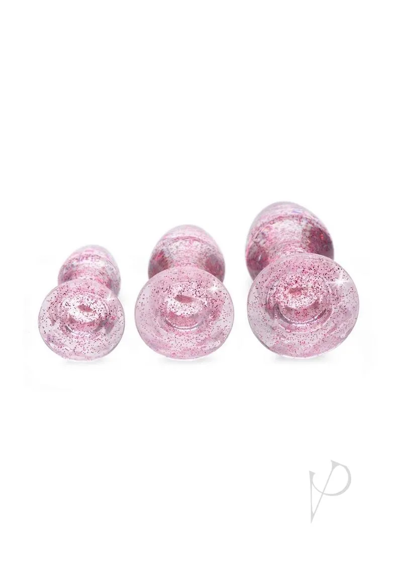 Booty Sparks Glitter Gem Plug Set Pink