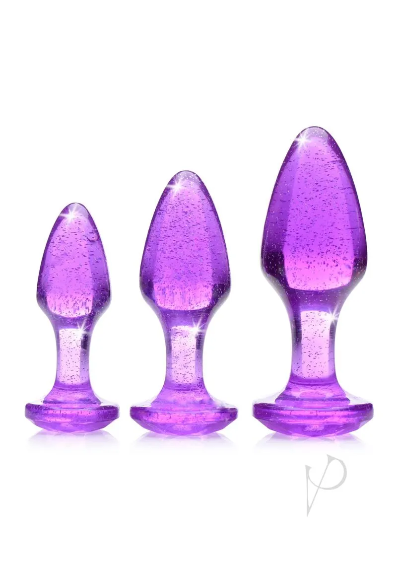 Booty Sparks Glitter Gem Plug Set Purple