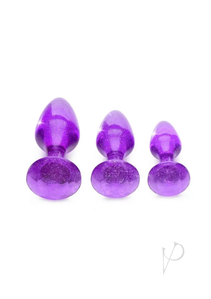 Booty Sparks Glitter Gem Plug Set Purple