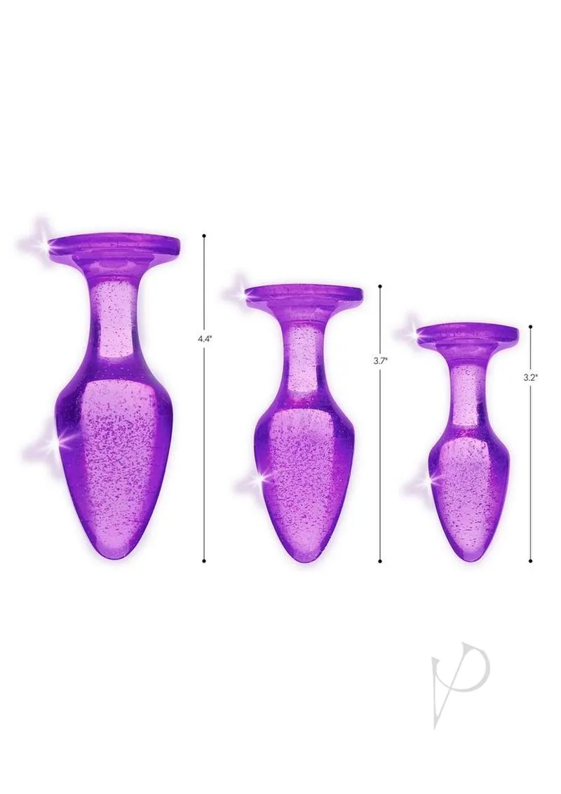 Booty Sparks Glitter Gem Plug Set Purple