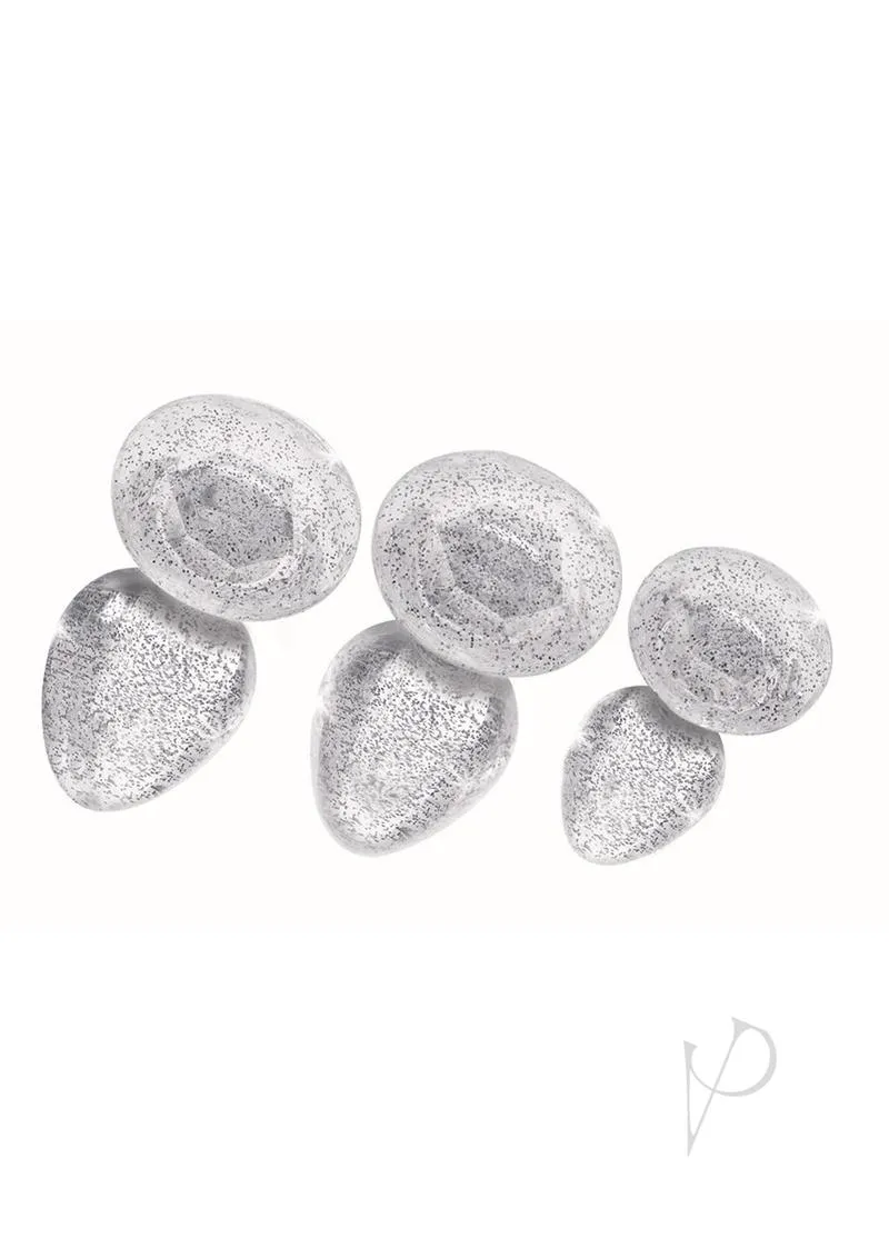 Booty Sparks Glitter Gem Plug Set Silver