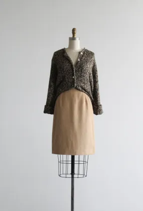 camel wool skirt