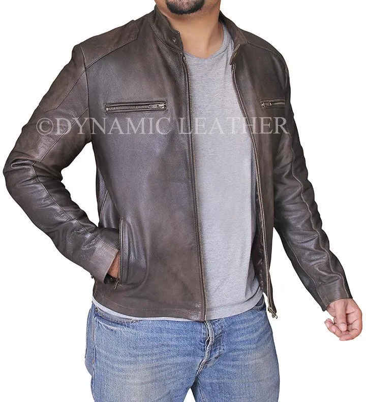 Captain America Civil War Steve Rogers Brown Distressed Cowhide Leather Jacket