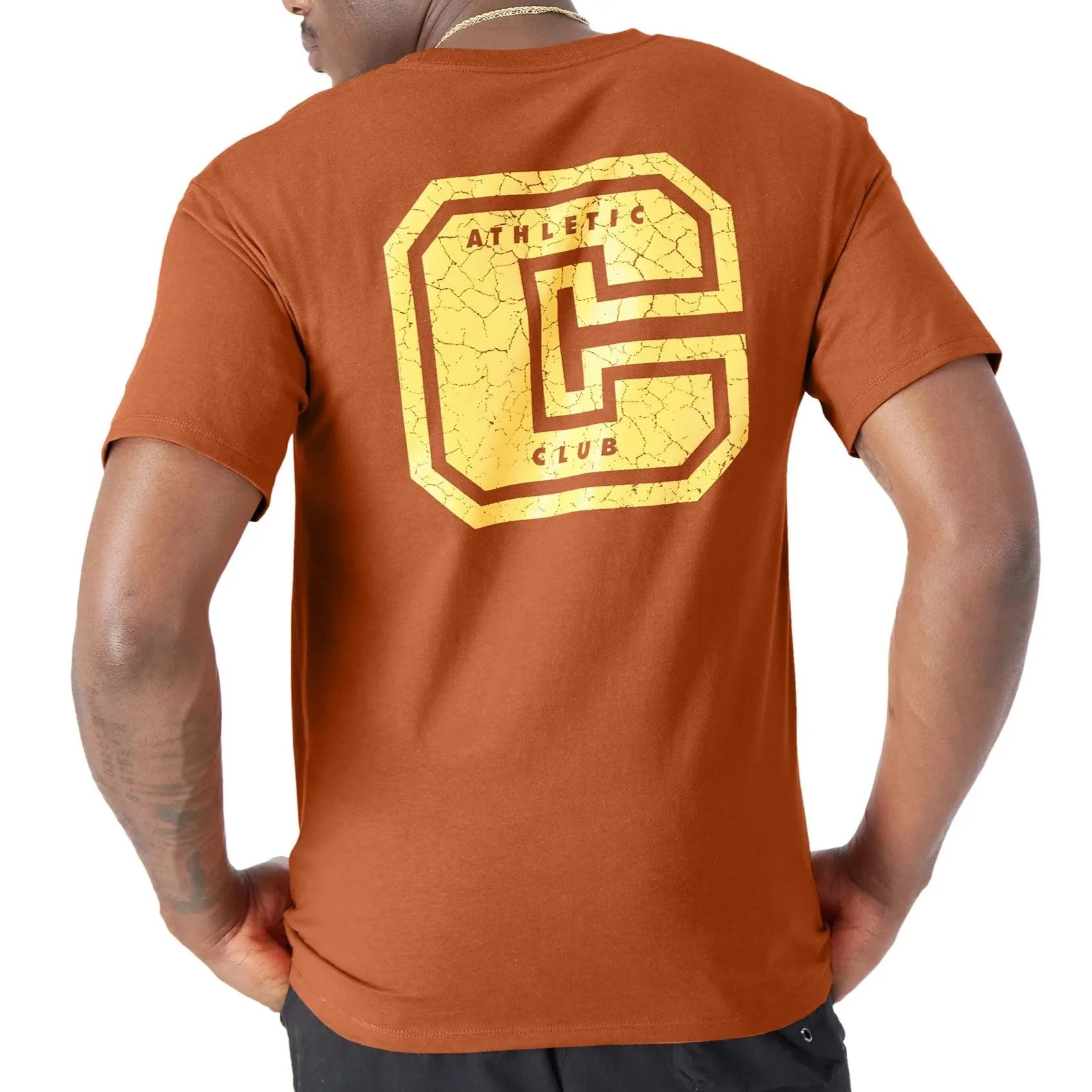 Champion Classic Big C Logo Graphic T-Shirt - Orange