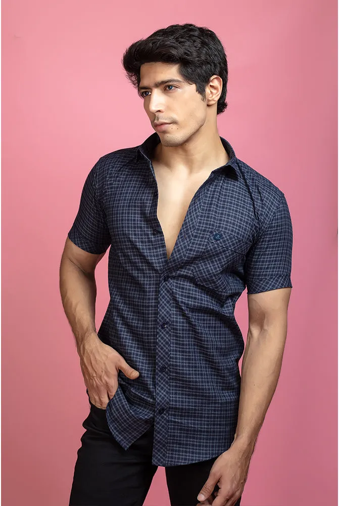 Check Shirt for Men - Best Men Casual Grey Checked Shirt