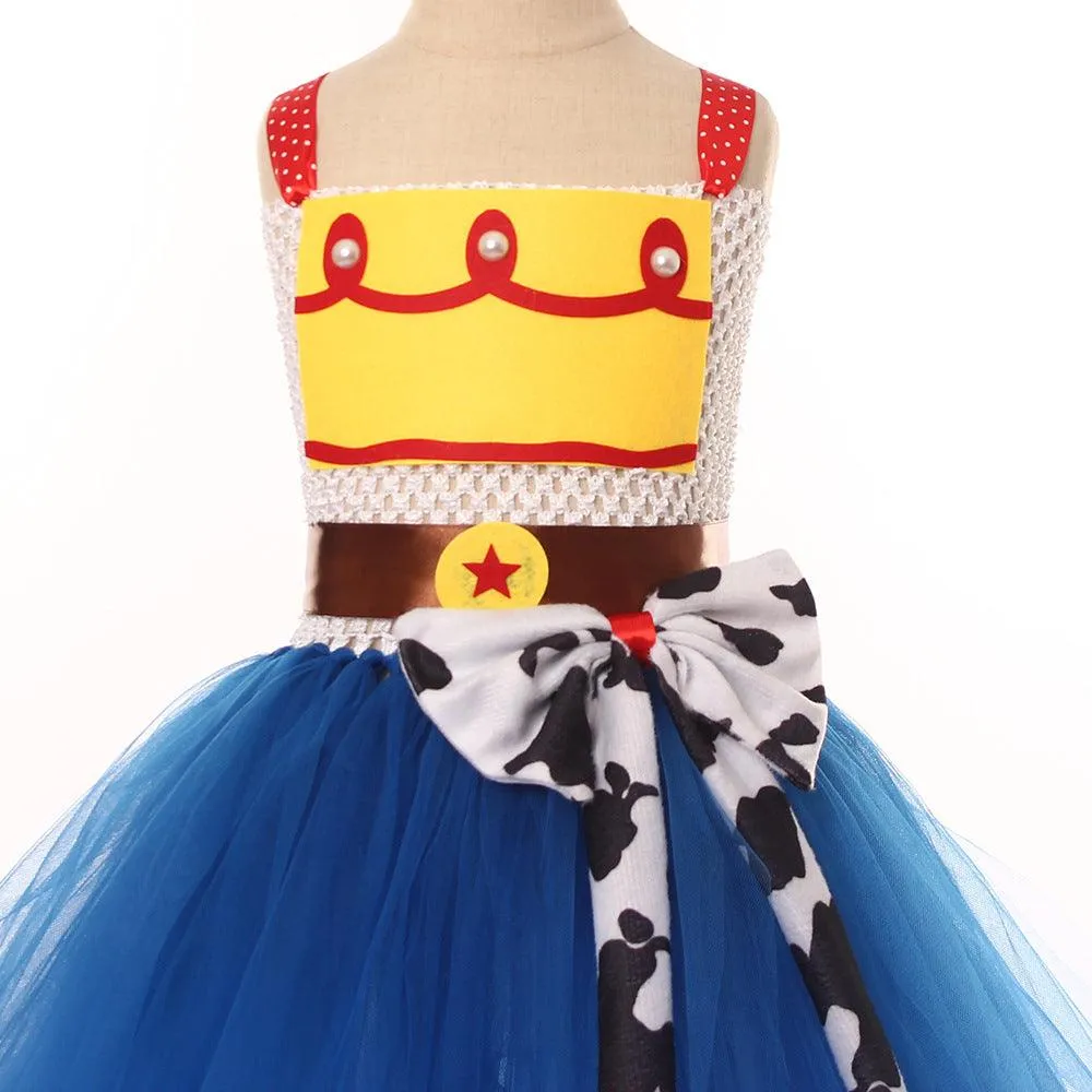 Children's Christmas cosplay cartoon movie girl dress mesh fluffy stage performance girl princess dress