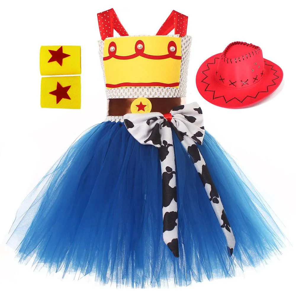 Children's Christmas cosplay cartoon movie girl dress mesh fluffy stage performance girl princess dress