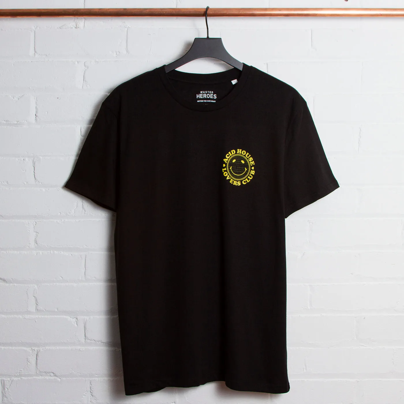 Crest Grid Acid House Lovers - Tshirt - Black