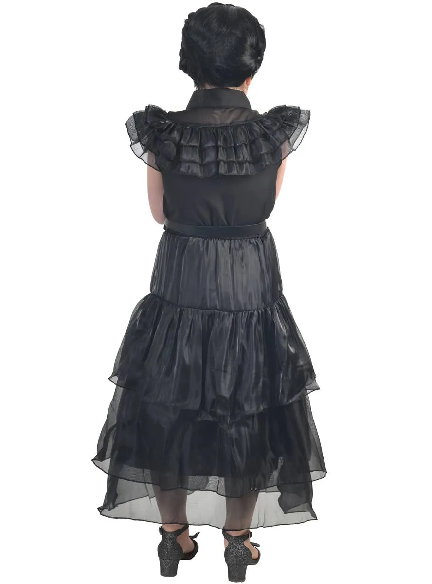 Deluxe Girls Wednesday Black Party Dress Costume