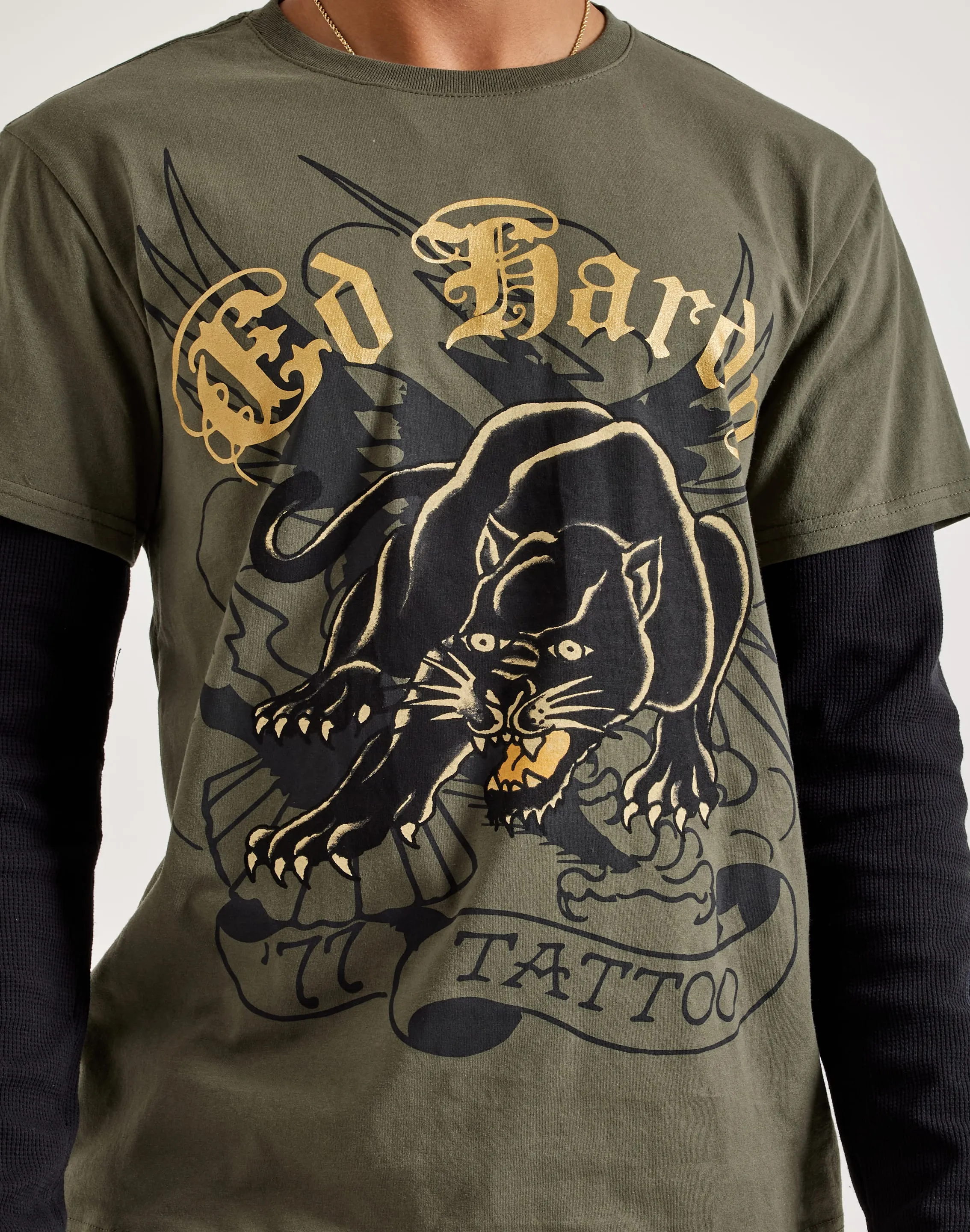 Ed Hardy Panther Long-Sleeve Tee