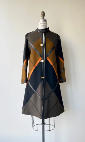 Esther Pomerantz Wool Knit & Leather Coat