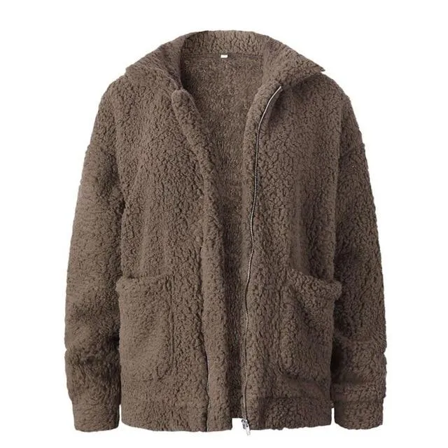 Faux Lambswool Oversize Hairy Jacket