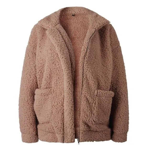 Faux Lambswool Oversize Hairy Jacket