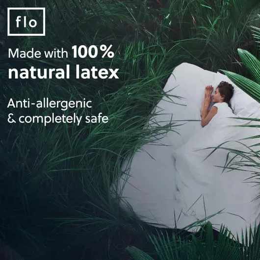 Flo Anti-Gravity™ - Charcoal Infused Orthopedic Mattress with ShapeShield™ Technology | Medium Firm Feel | 100% Natural Latex Mattress in King Size (78x72x7 Inches) | 10 Year Warranty