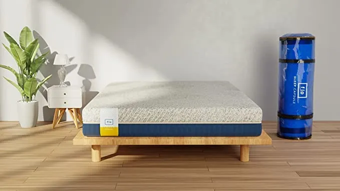 Flo Anti-Gravity™ - Charcoal Infused Orthopedic Mattress with ShapeShield™ Technology | Medium Firm Feel | 100% Natural Latex Mattress in King Size (78x72x7 Inches) | 10 Year Warranty