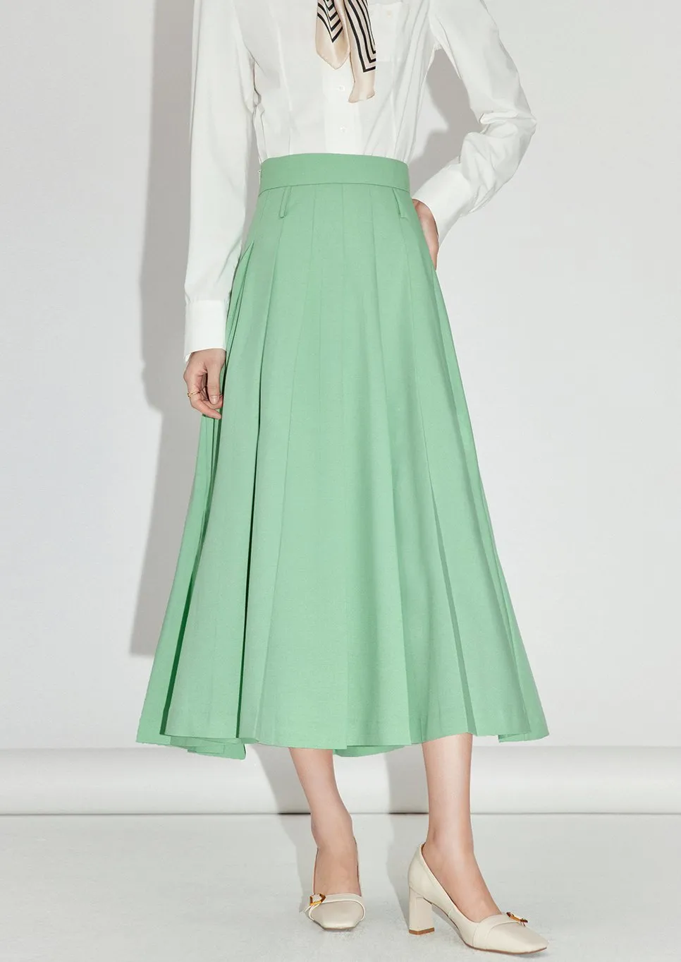 FRENCH VINTAGE HIGH WAIST A-LINE SKIRT