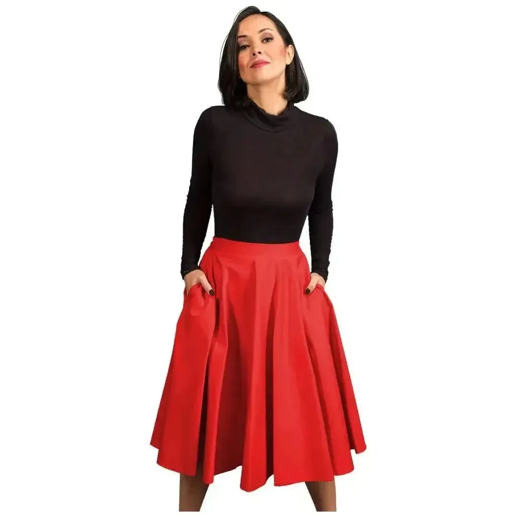 Full Circle Skirt - Summer Red