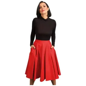 Full Circle Skirt - Summer Red