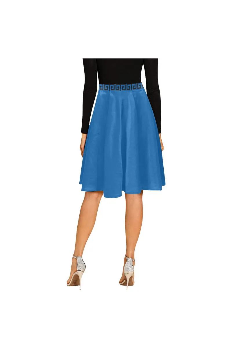 Greek Key Melete Pleated Midi Skirt