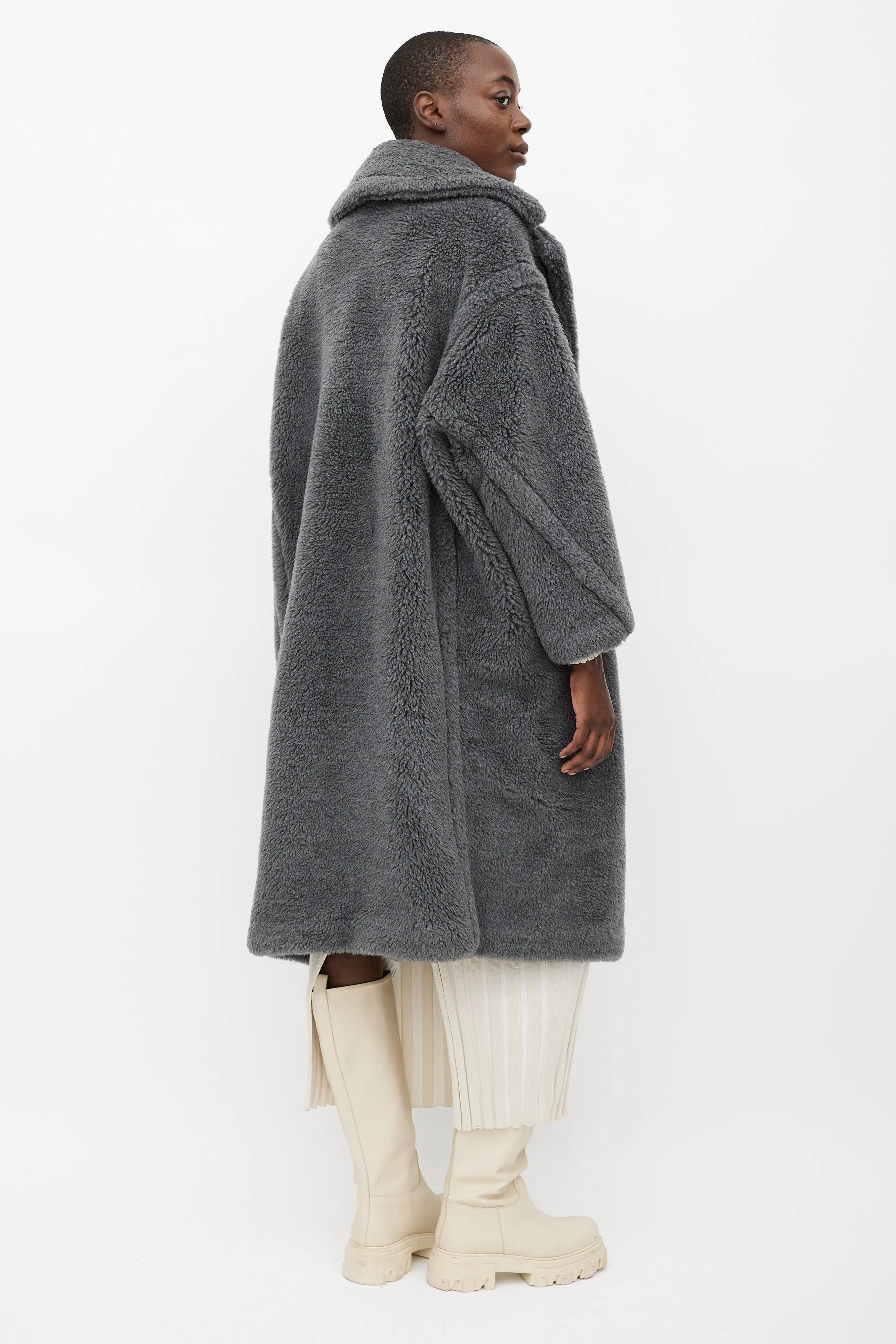 Grey Wool Teddy Icon Coat