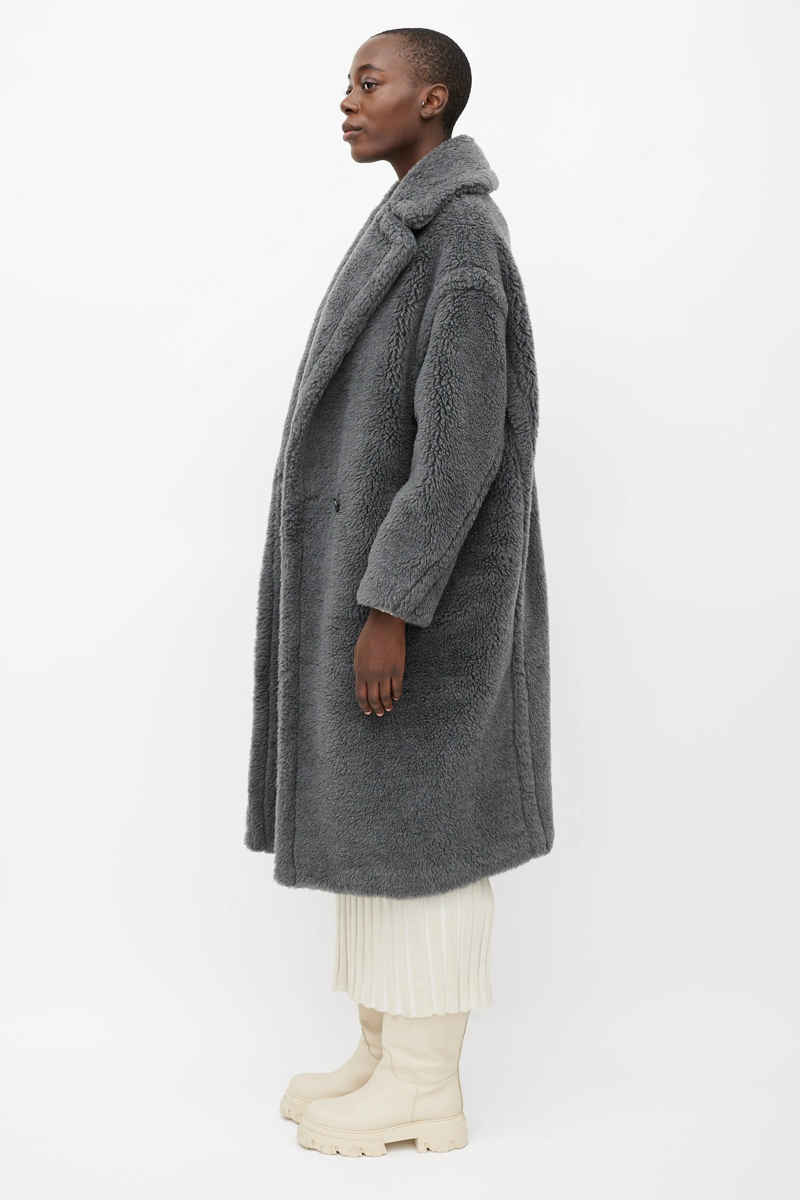 Grey Wool Teddy Icon Coat