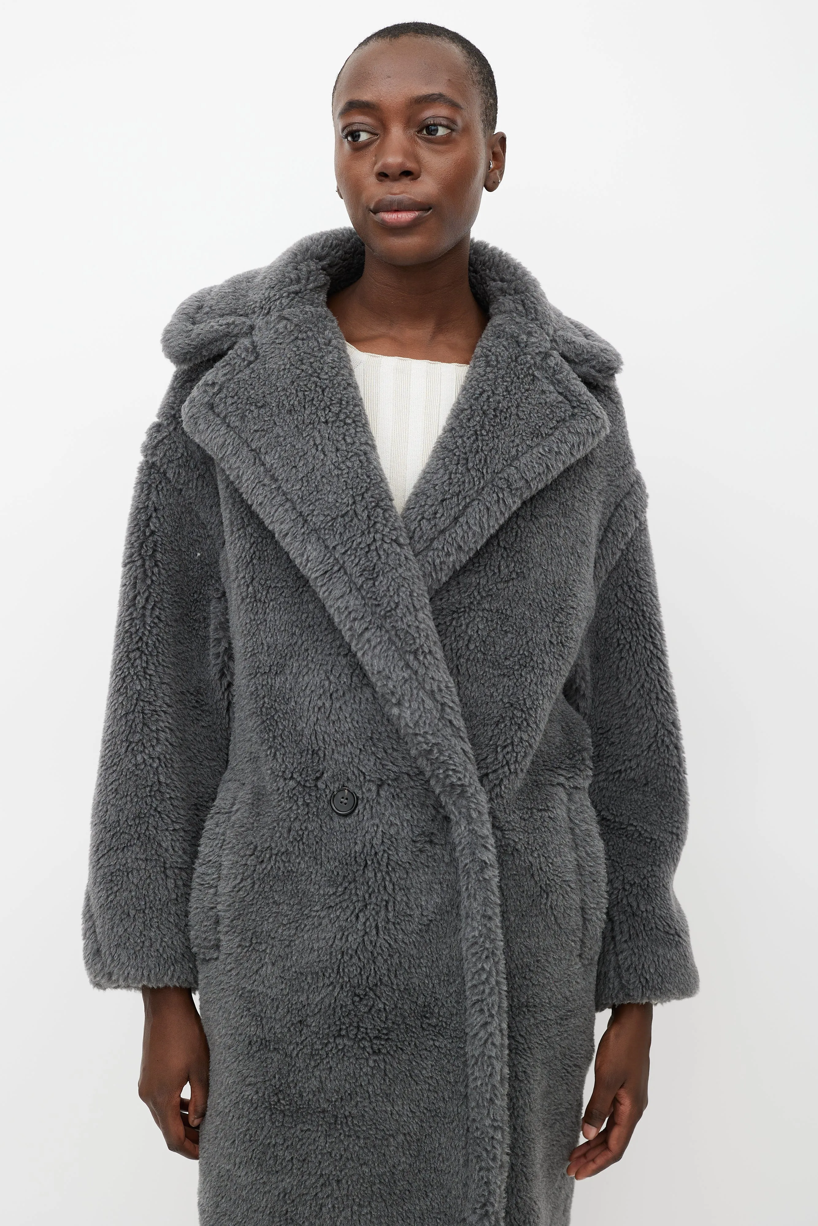 Grey Wool Teddy Icon Coat