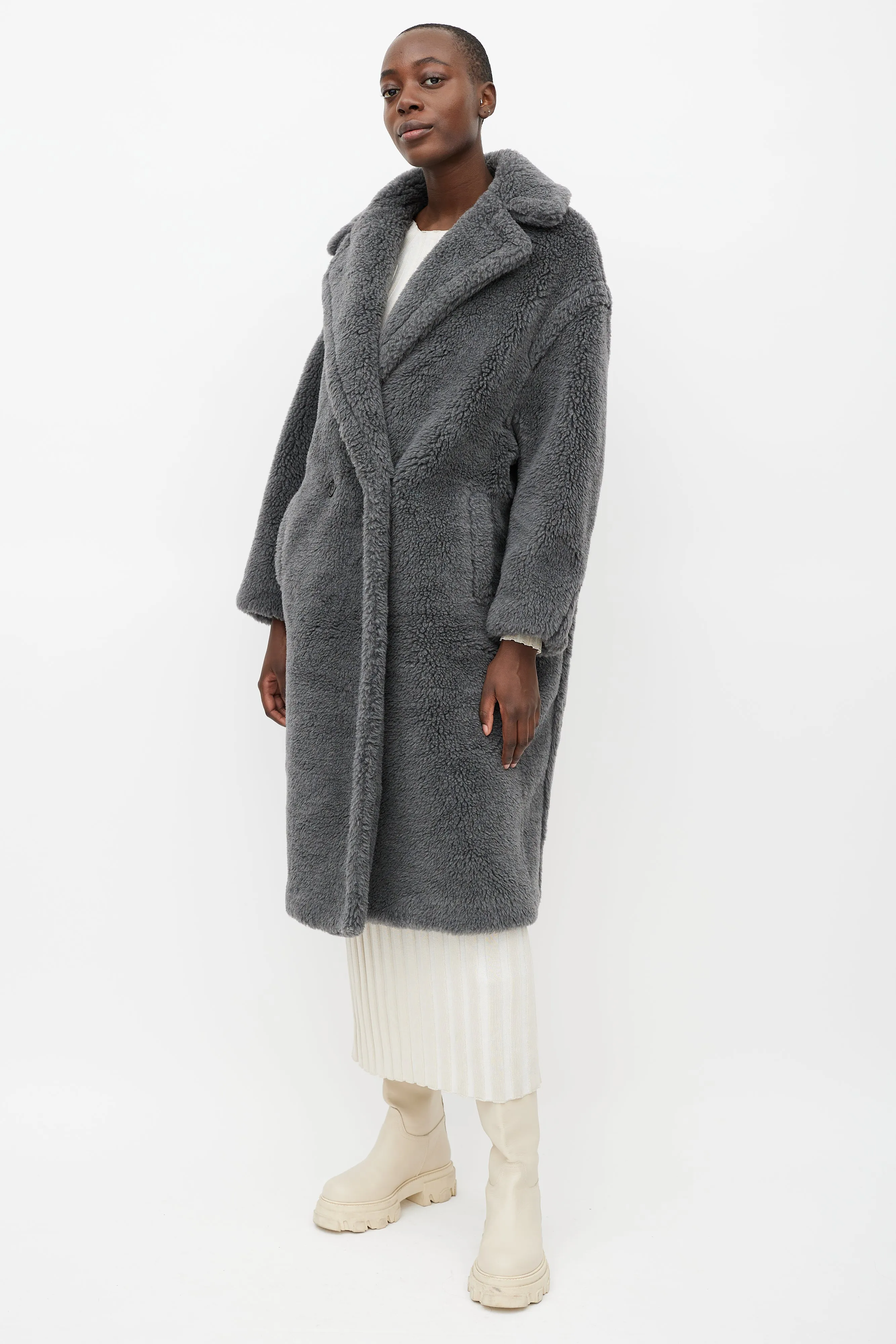 Grey Wool Teddy Icon Coat