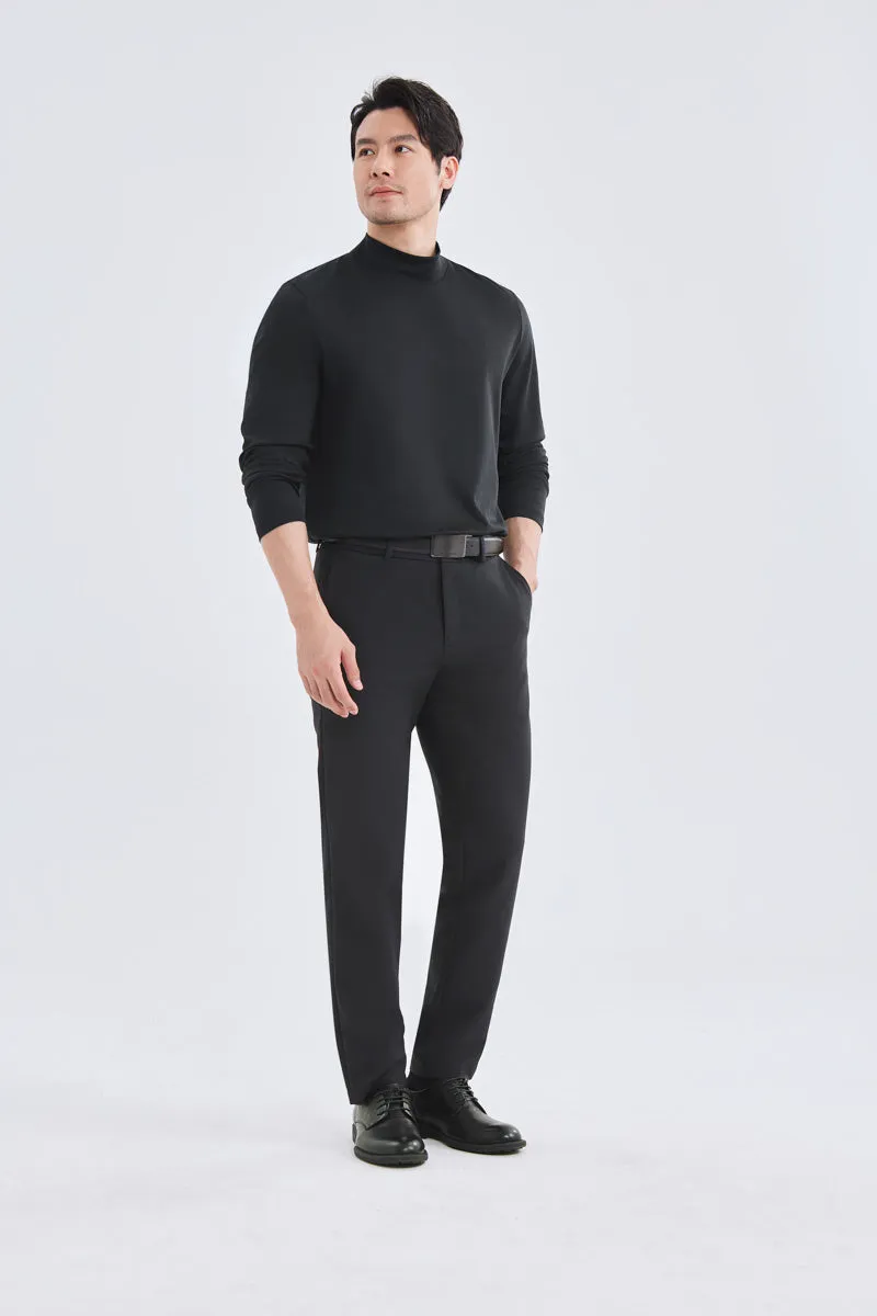 HeatGuard Mock Neck Long Sleeve T-Shirt | Black BKFD01