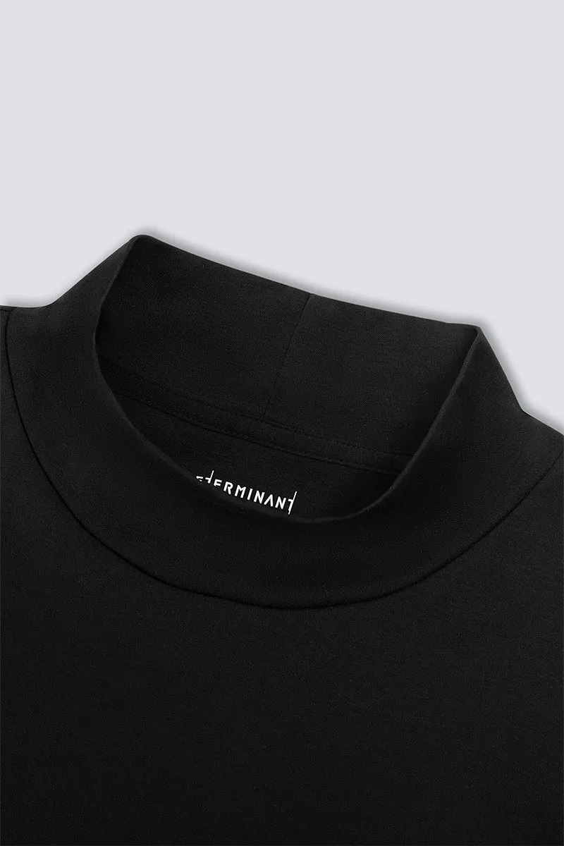 HeatGuard Mock Neck Long Sleeve T-Shirt | Black BKFD01