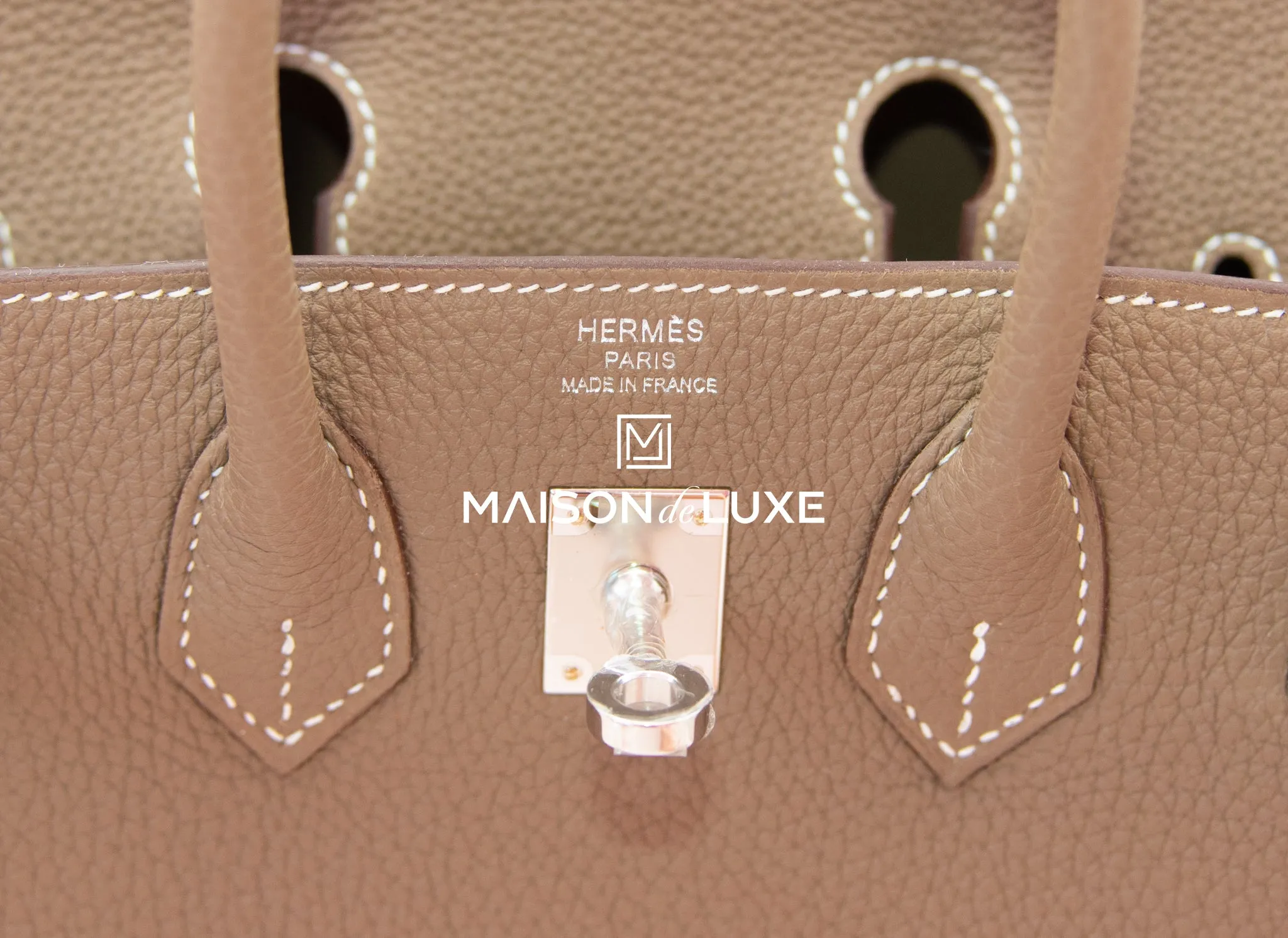 Hermes Birkin 25 Etoupe Togo Palladium Hardware