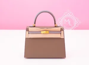 Hermes Etoupe   Gris Mouette HSS Sellier Kelly 25 Handbag