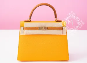 Hermes Jaune D'or   Gold HSS Sellier Epsom Kelly 25 Handbag