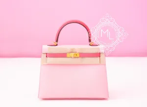 Hermes Pink Rose Sakura   Rose Lipstick HSS Sellier Kelly 25 Handbag