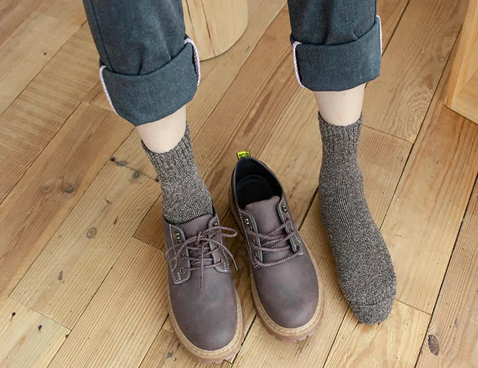 High Quality 5 Pairs Thick Wool Thermal Warm Socks for Men