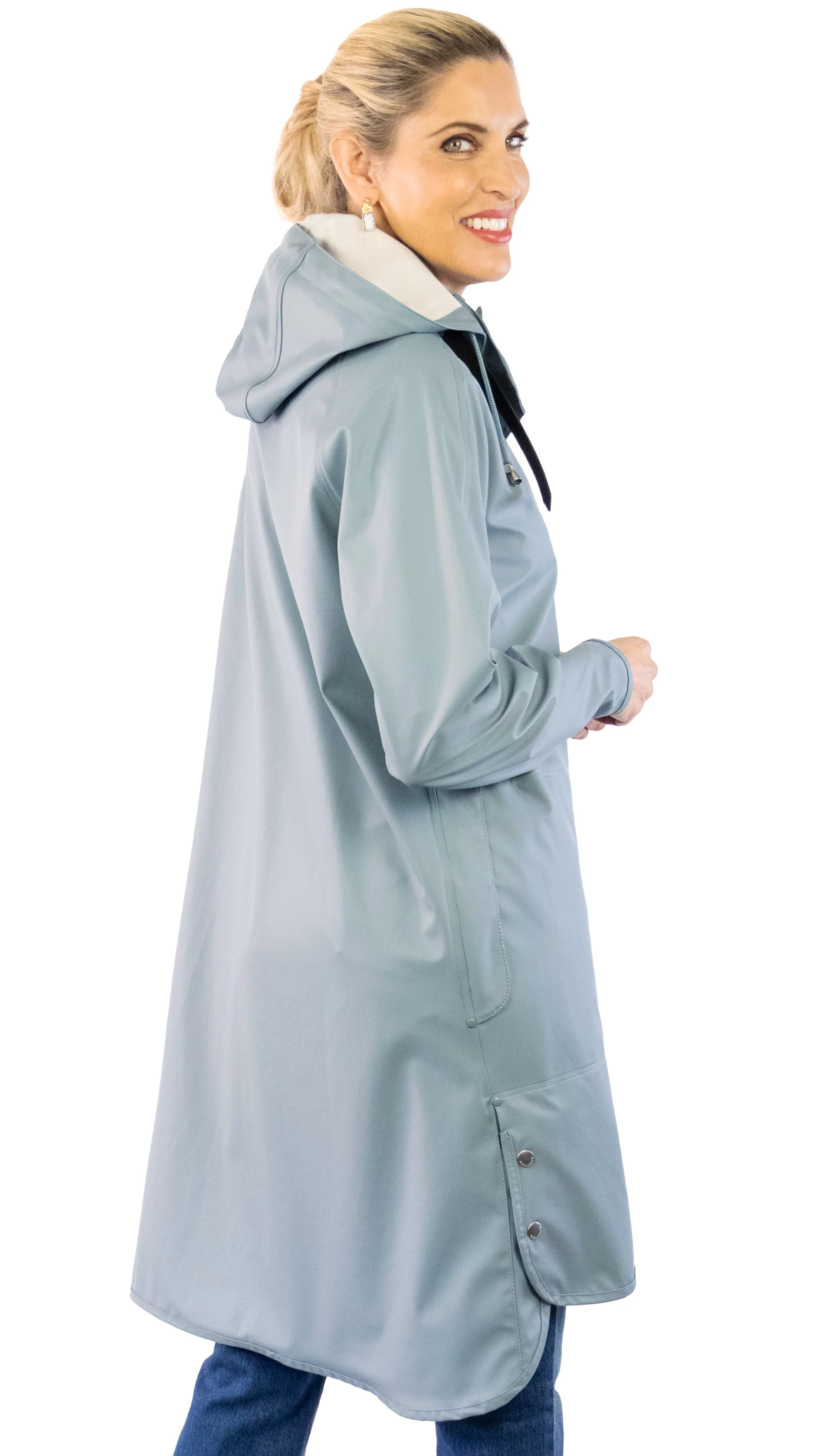 Hooded Raincoat - Blue Cloud